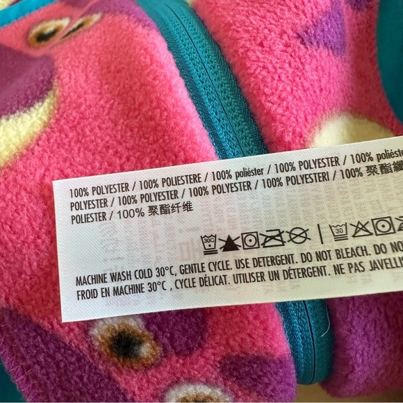 NWT Disney Parks size Large Pink Toy Story Lotso Fleece Zip Up Vest Jacket New - Picture 6 of 6